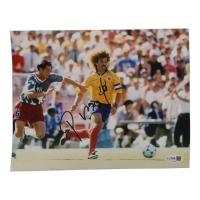 Carlos Valderrama Signed Team Colombia 8x10 Photo (JSA) at PristineAuction.com
