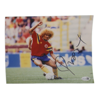 Carlos Valderrama Signed Team Colombia 8x10 Photo (JSA) at PristineAuction.com