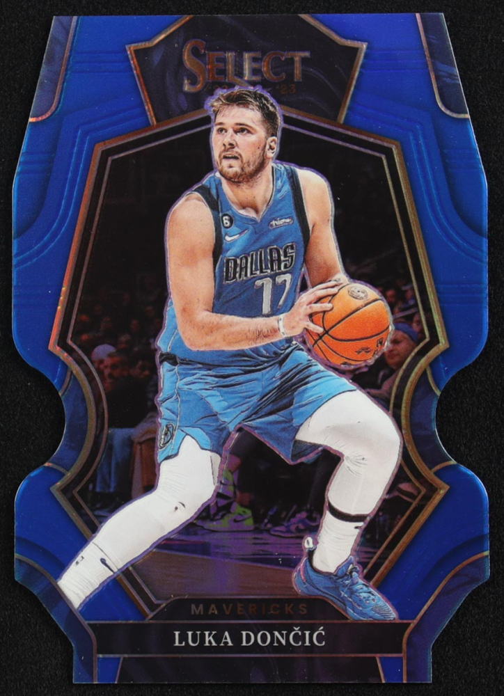 Luka Doncic 2022-23 Select Prizms Blue Die Cut #151 #072/249