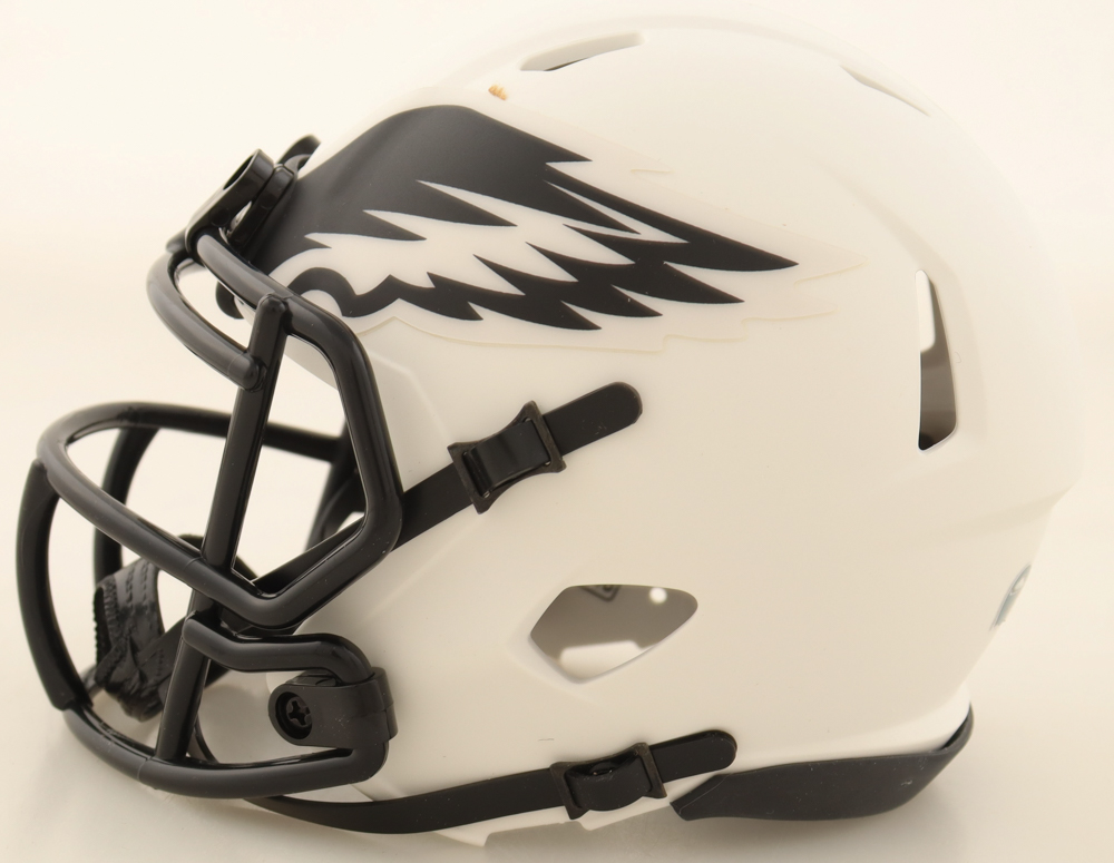 DeVonta Smith Signed Eagles Lunar Eclipse Alternate Speed Mini Helmet Inscribed "Fly Eagles Fly" (Beckett) at PristineAuction.com DeVonta Smith Signed Eagles Lunar Eclipse Alternate Speed Mini Helmet Inscribed "Fly Eagles Fly" (Beckett) at PristineAuction.com