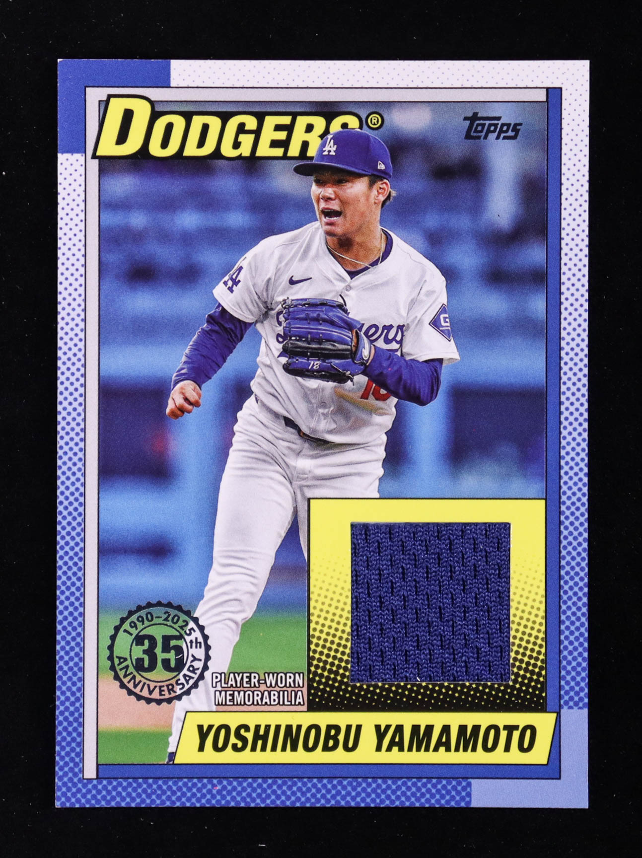 Yoshinobu Yamamoto 2025 Topps '90 Topps Relics #T90RYY at PristineAuction.com Yoshinobu Yamamoto 2025 Topps '90 Topps Relics #T90RYY at PristineAuction.com