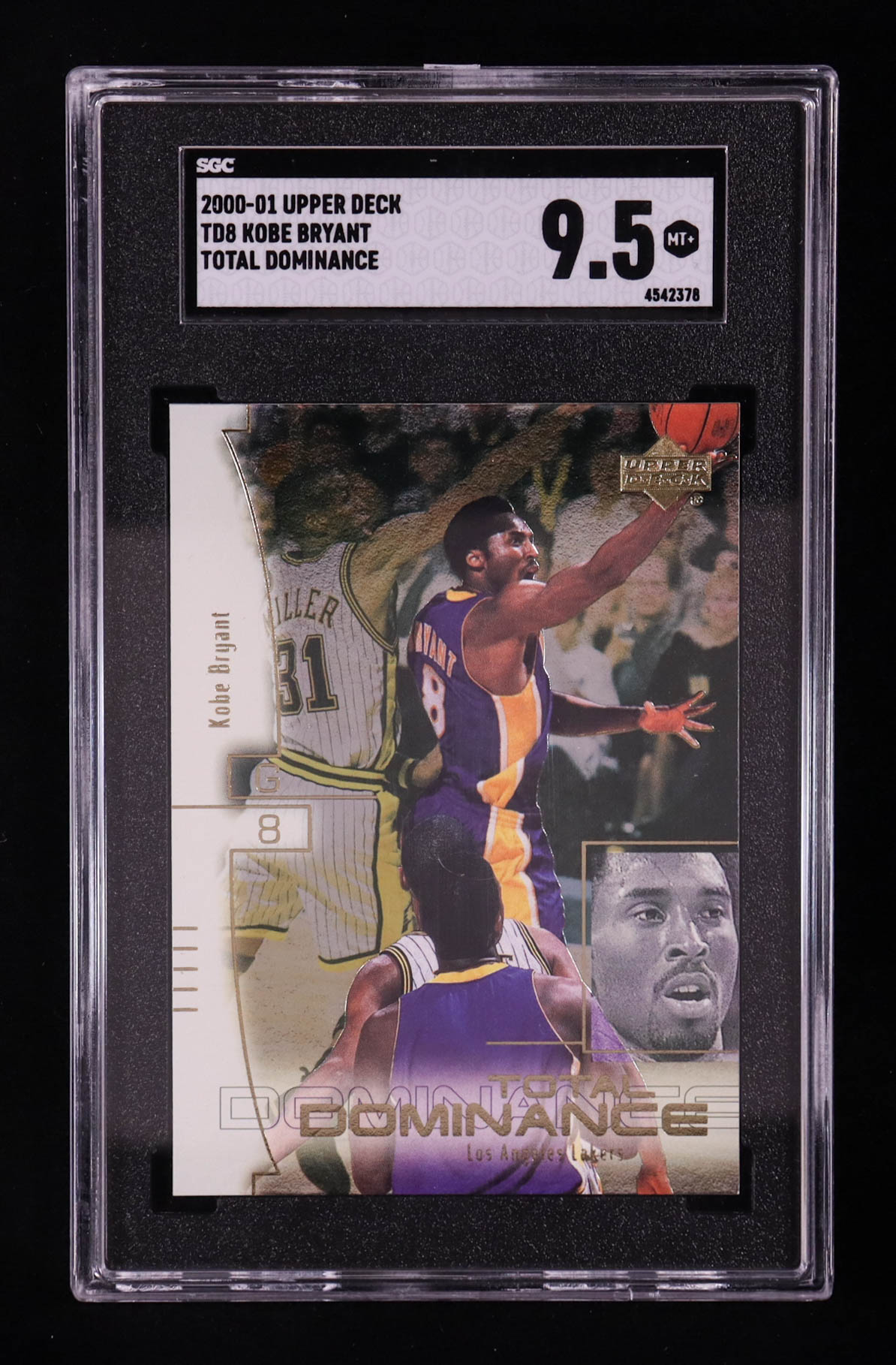 Kobe Bryant 2000-01 Upper Deck Total Dominance #TD8 (SGC 9.5) at PristineAuction.com Kobe Bryant 2000-01 Upper Deck Total Dominance #TD8 (SGC 9.5) at PristineAuction.com