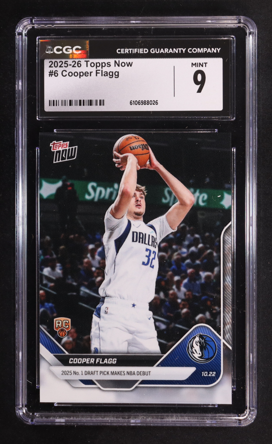 Cooper Flagg 2025-26 Topps Now #6 RC (CGC 9) at PristineAuction.com Cooper Flagg 2025-26 Topps Now #6 RC (CGC 9) at PristineAuction.com