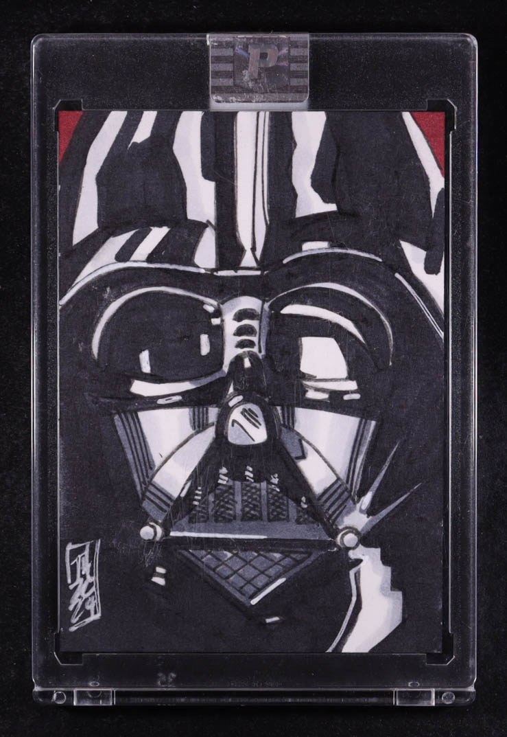 Darth Vader | Star Wars | Sketch Card by Tom Hodges (1/1 Original Art) at PristineAuction.com Darth Vader | Star Wars | Sketch Card by Tom Hodges (1/1 Original Art) at PristineAuction.com