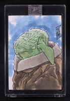 Yoda |  Star Wars | Sketch Card by Tom Hodges (1/1 Original Art) at PristineAuction.com