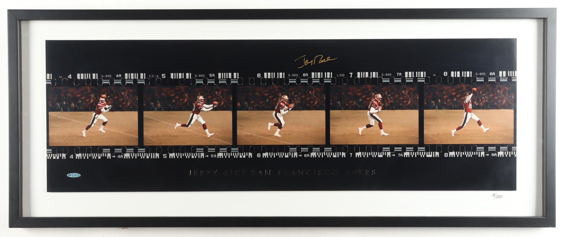 Jerry Rice Signed LE 49ers Custom Framed Photo Display #15/250 (UDA) at PristineAuction.com Jerry Rice Signed LE 49ers Custom Framed Photo Display #15/250 (UDA) at PristineAuction.com