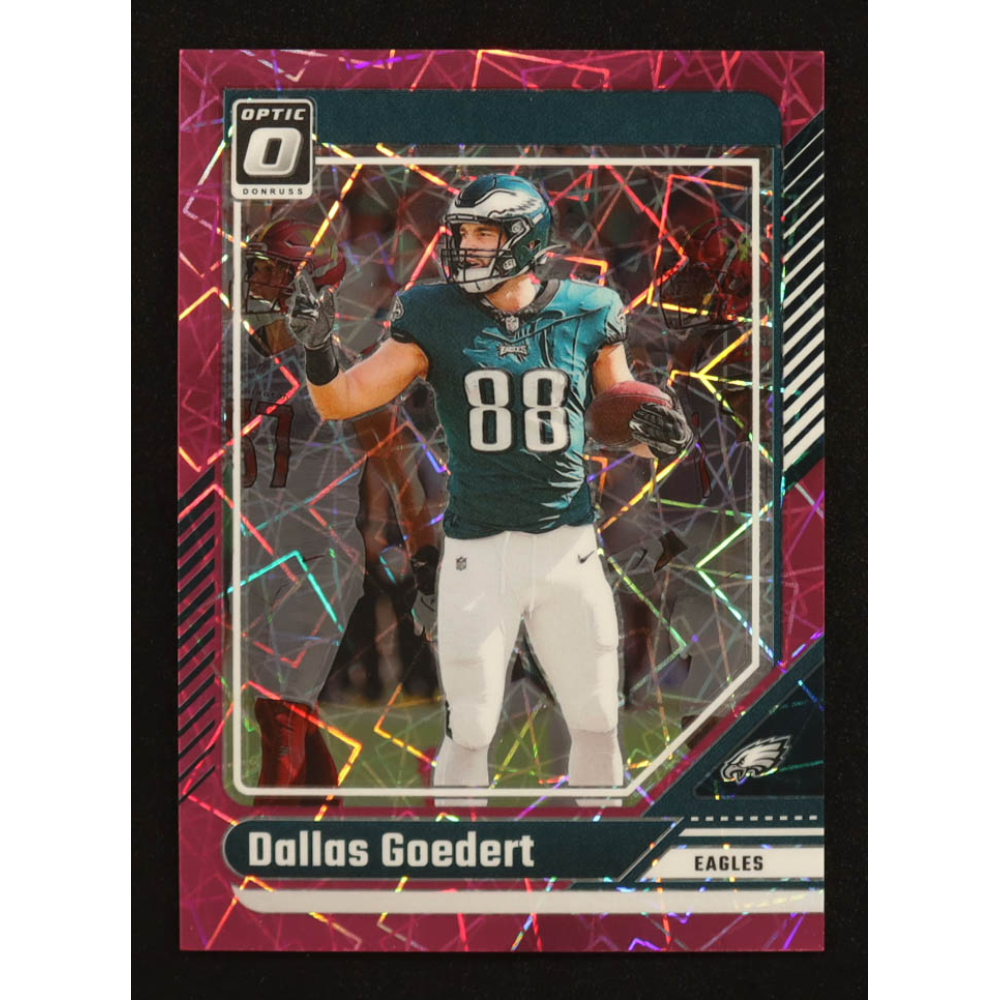 Dallas Goedert 2024 Donruss Optic Pink Velocity #162 #65/80 at PristineAuction.com