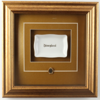 Disneyland Custom Frame Ceramic Serving Dish Display with Club 33 Member Pin at PristineAuction.com