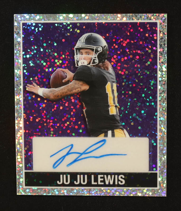 Ju Ju Lewis 2025 Leaf National 15th Anniversary 1990 Retro Purple Sparkle Auto #48A-JL2 RC #1/1 at PristineAuction.com Ju Ju Lewis 2025 Leaf National 15th Anniversary 1990 Retro Purple Sparkle Auto #48A-JL2 RC #1/1 at PristineAuction.com