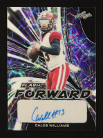 Caleb Williams 2024 Leaf Flash Forward Blue Lightning Metalized Sparkle Autographs #FF-CW1 RC #3/4 at PristineAuction.com
