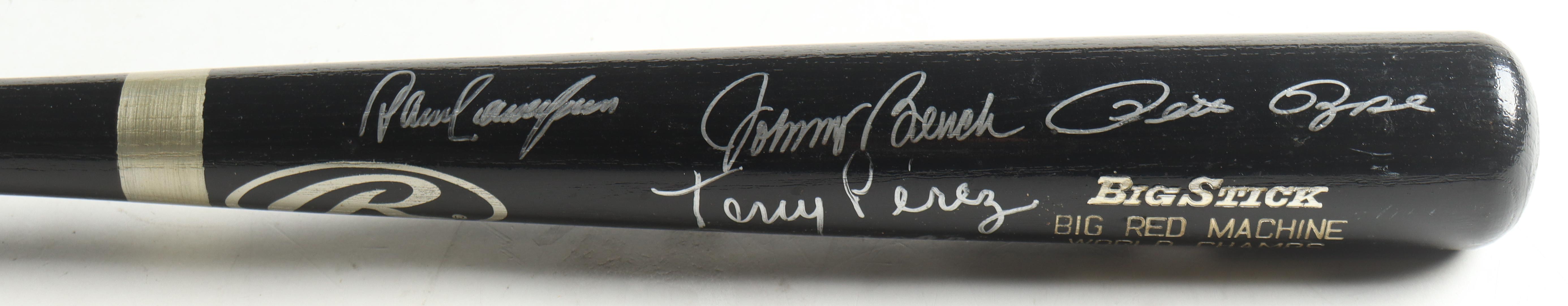 Tony Perez, Pete Rose, Johnny Bench | Reds Great Eight Baseball Bat Signed By (8) (JSA & Tristar) at PristineAuction.com Tony Perez, Pete Rose, Johnny Bench | Reds Great Eight Baseball Bat Signed By (8) (JSA & Tristar) at PristineAuction.com