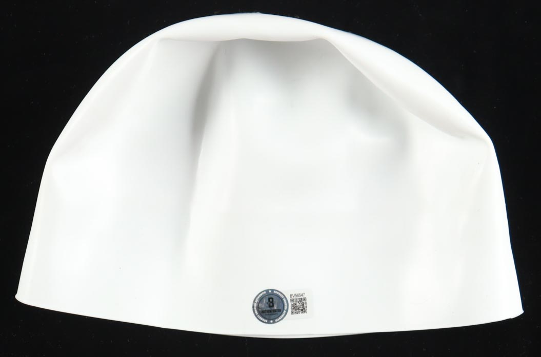 Michael Phelps Signed MP Swim Cap (Beckett) at PristineAuction.com Michael Phelps Signed MP Swim Cap (Beckett) at PristineAuction.com