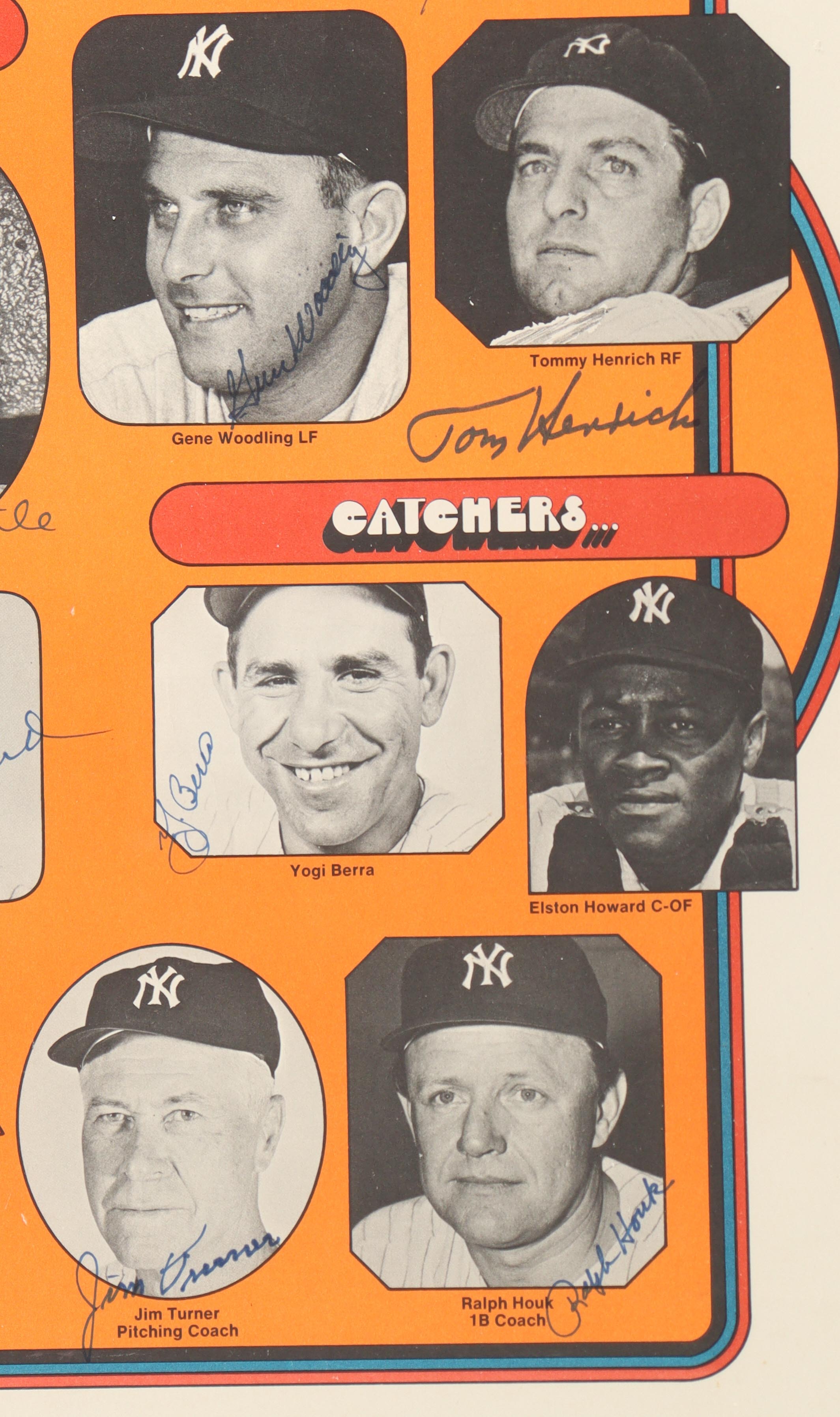 Mickey Mantle, Joe DiMaggio, Phil Rizzuto, Yogi Berra | Yankee Hall of Famers & Stars Custom Framed Poster Signed By (22) (JSA) at PristineAuction.com Mickey Mantle, Joe DiMaggio, Phil Rizzuto, Yogi Berra | Yankee Hall of Famers & Stars Custom Framed Poster Signed By (22) (JSA) at PristineAuction.com