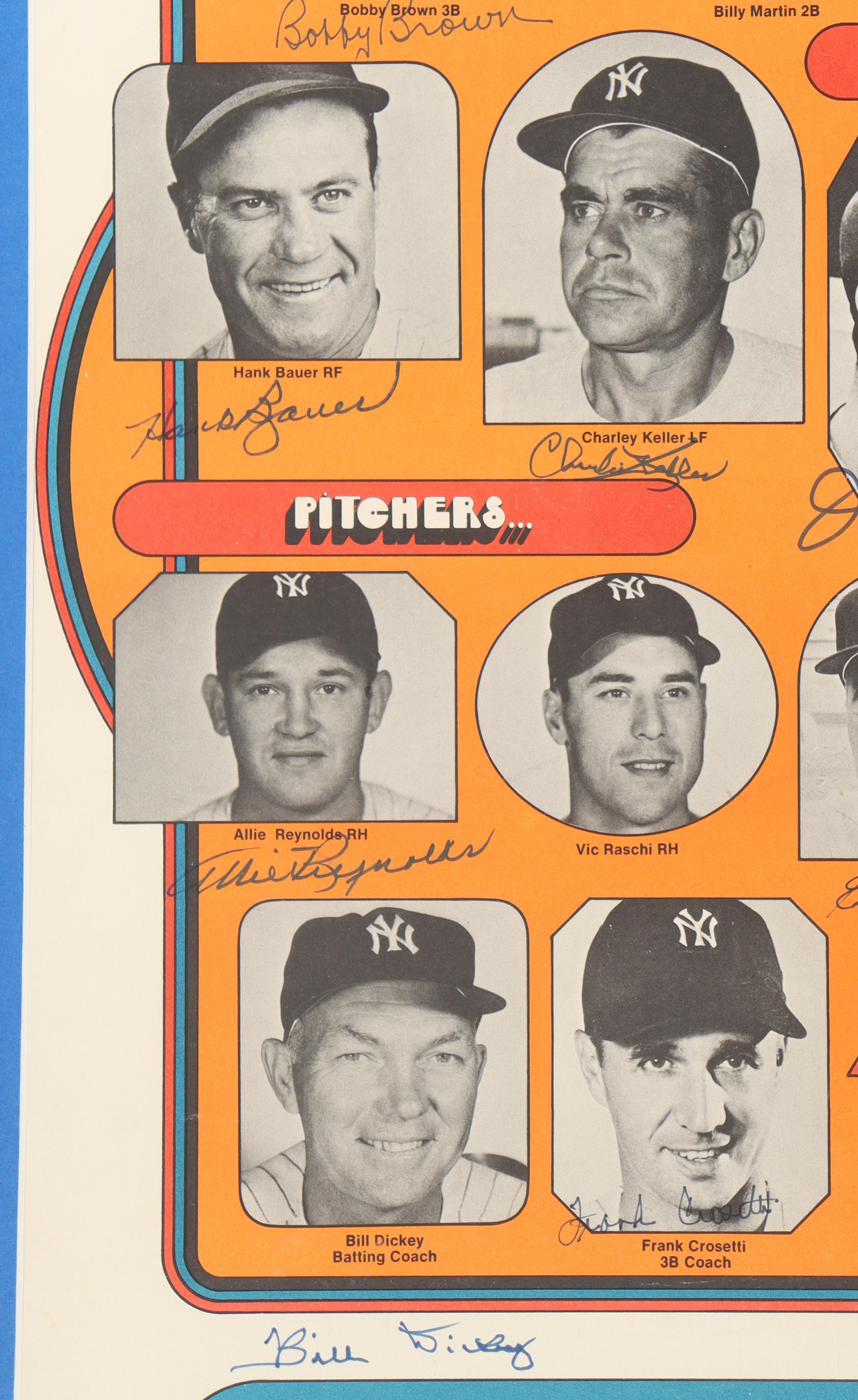 Mickey Mantle, Joe DiMaggio, Phil Rizzuto, Yogi Berra | Yankee Hall of Famers & Stars Custom Framed Poster Signed By (22) (JSA) at PristineAuction.com Mickey Mantle, Joe DiMaggio, Phil Rizzuto, Yogi Berra | Yankee Hall of Famers & Stars Custom Framed Poster Signed By (22) (JSA) at PristineAuction.com