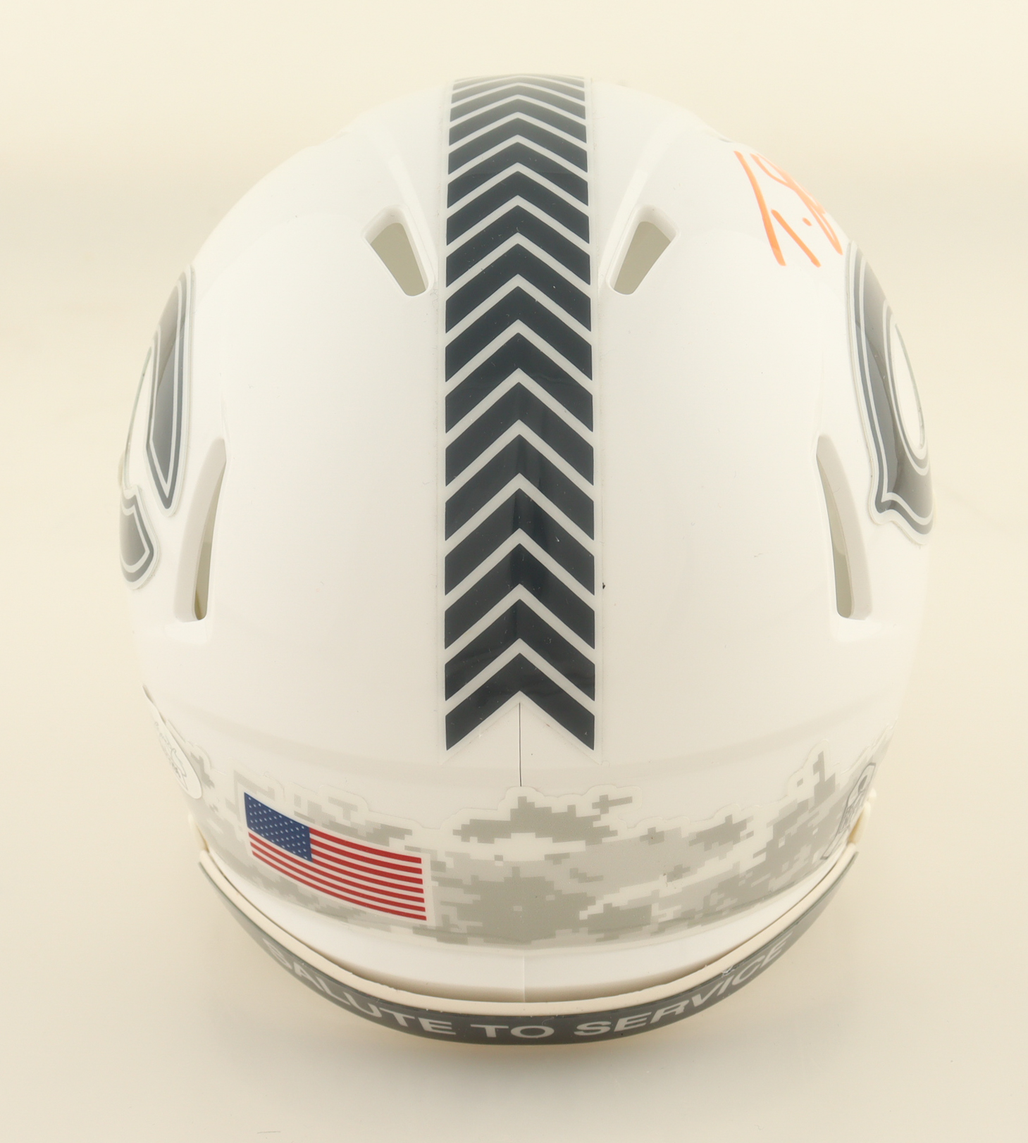 Tyrique Stevenson Signed Bears Salute To Service Alternate Speed Mini Helmet (JSA) at PristineAuction.com Tyrique Stevenson Signed Bears Salute To Service Alternate Speed Mini Helmet (JSA) at PristineAuction.com