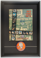 Nolan Ryan Singed 1970 Mets Custom Framed Yearbook Display with 1970 Mr. Met Pin (PSA) at PristineAuction.com