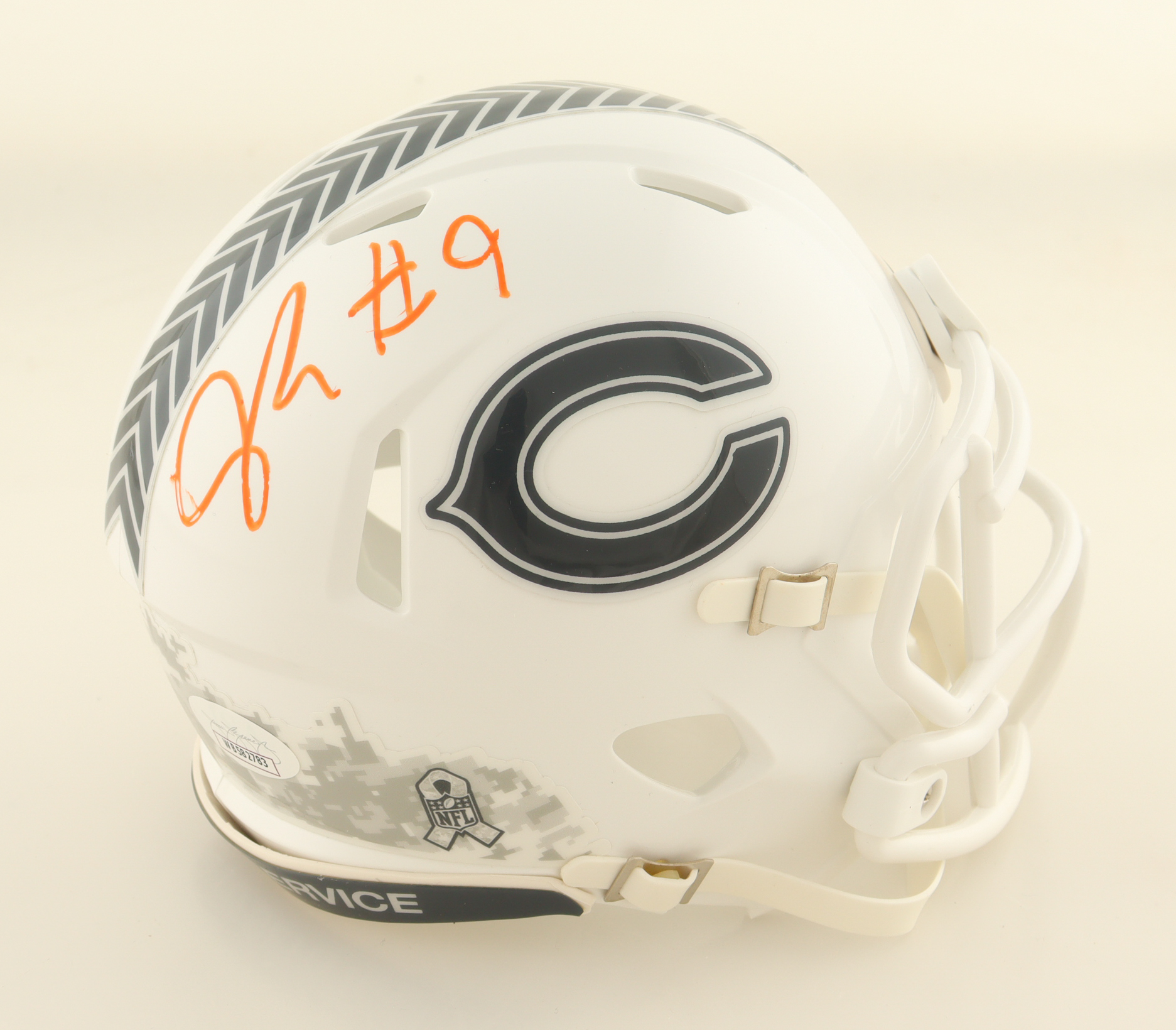 Jaquan Brisker Signed Bears Salute to Service Alternate Speed Mini Helmet (JSA) at PristineAuction.com Jaquan Brisker Signed Bears Salute to Service Alternate Speed Mini Helmet (JSA) at PristineAuction.com