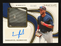 Emmanuel Rodriguez 2023 Panini Immaculate Collection Jumbo Fielding Glove Signatures Auto #JGS-ER RC #32/49 at PristineAuction.com