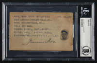 Jimmie Foxx Signed Vintage 3x5 Index Card (BGS) at PristineAuction.com