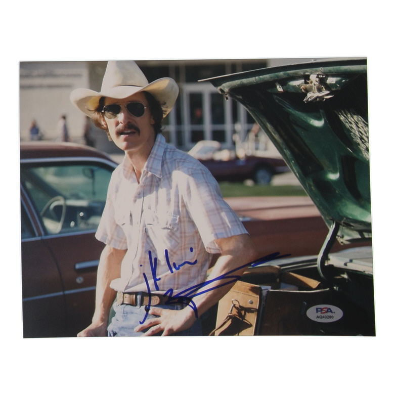 Matthew McConaughey Signed "Dallas Buyers Club" 8x10 Photo Inscribed "Jk Livin" (PSA) at PristineAuction.com Matthew McConaughey Signed "Dallas Buyers Club" 8x10 Photo Inscribed "Jk Livin" (PSA) at PristineAuction.com