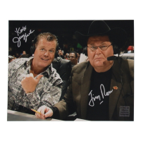 Jerry "King" Lawler & Jim Ross Signed WWE 8x10 Photo (Playball Ink) at PristineAuction.com