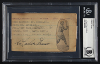 Charlie Grimm Signed Vintage 3x5 Index Card (BGS) at PristineAuction.com