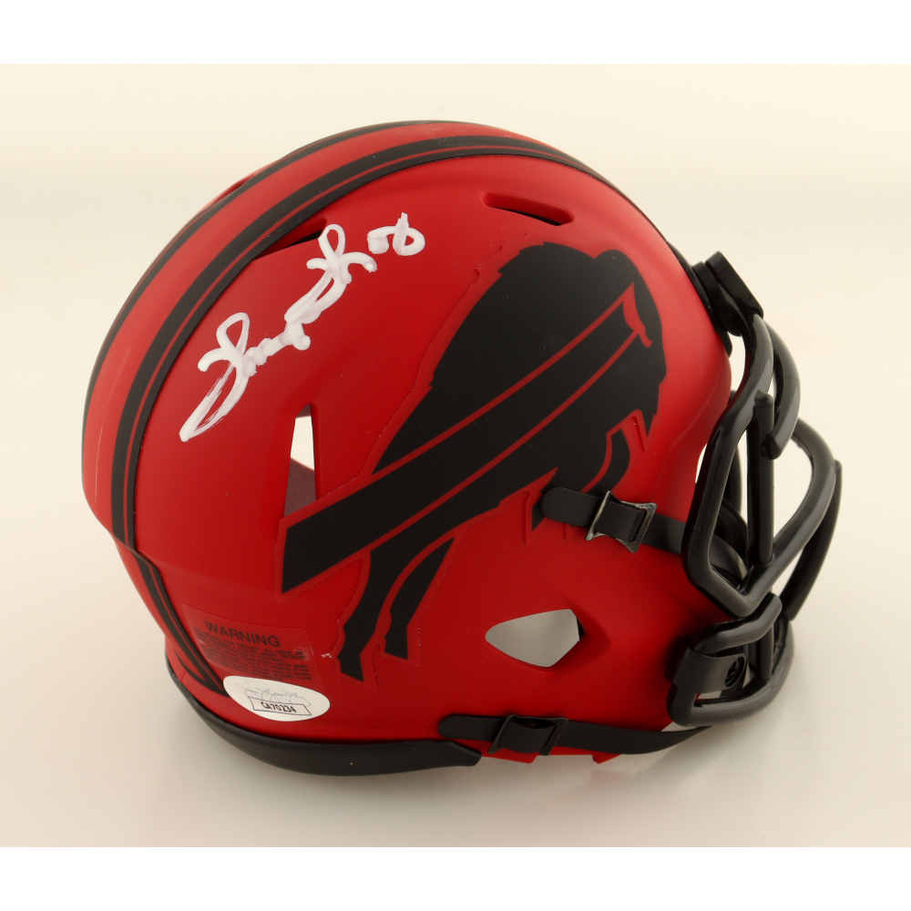 Thurman Thomas Signed Bills Rave Alternate Speed Mini Helmet (JSA) at PristineAuction.com