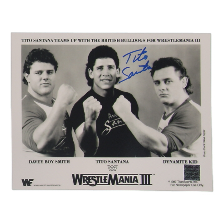 Tito Santana Signed WWE 8x10 Photo (Playball Ink) at PristineAuction.com Tito Santana Signed WWE 8x10 Photo (Playball Ink) at PristineAuction.com