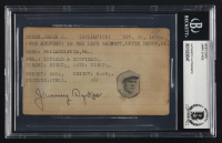 Jimmy Dykes Signed Vintage 3x5 Index Card (BGS) at PristineAuction.com
