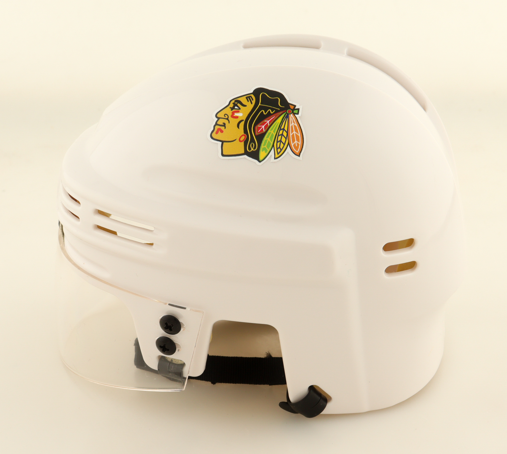 Chris Chelios Signed Blackhawks Mini Helmet Inscribed "HOF 2013" (JSA) at PristineAuction.com Chris Chelios Signed Blackhawks Mini Helmet Inscribed "HOF 2013" (JSA) at PristineAuction.com