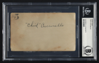 Tony Cuccinello Signed Vintage 3x5 Index Card (BGS) at PristineAuction.com