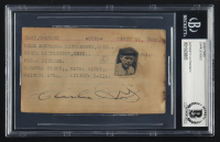 Charlie Root Signed Vintage 3x5 Index Card (BGS) at PristineAuction.com