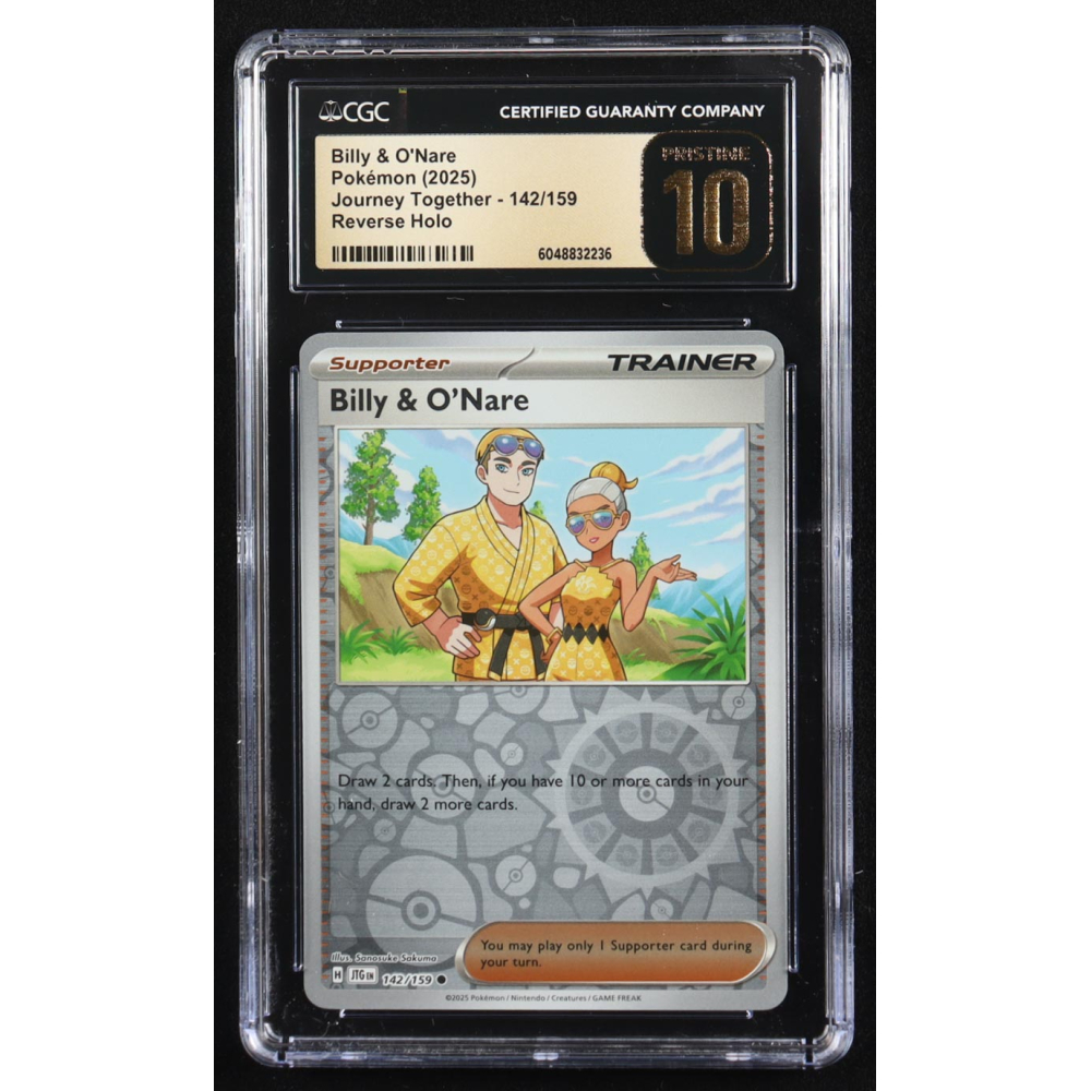 Bill & O'Nare 2025 Pokemon Journey Together #142 (CGC Pristine 10) at PristineAuction.com