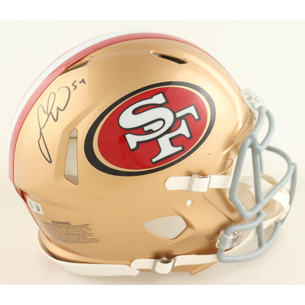 Fred Warner Signed 49ers Full-Size Speed Helmet (Beckett) at PristineAuction.com