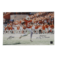 Jonathon Brooks Signed Texas Longhorns 11x17 Photo Inscribed "Hook 'Em" & "23 Big 12 Champs" (Playball Ink) at PristineAuction.com