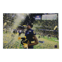 Mike Sainristil Signed Michigan Wolverines 11x17 Photo (Playball Ink) at PristineAuction.com