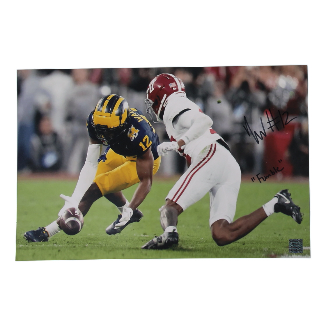 Josh Wallace Signed Michigan Wolverines 11x17 Photo Inscribed "Fumble" (Playball Ink) at PristineAuction.com Josh Wallace Signed Michigan Wolverines 11x17 Photo Inscribed "Fumble" (Playball Ink) at PristineAuction.com