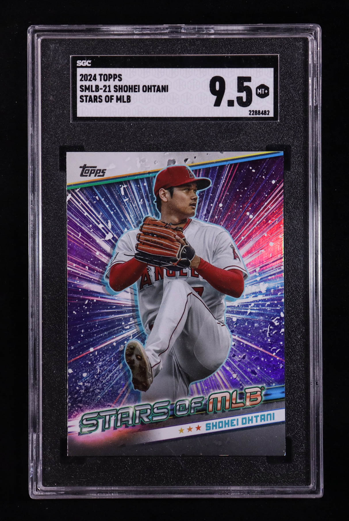 Shohei Ohtani 2024 Topps Stars of MLB #SMLB21 (SGC 9.5) at PristineAuction.com Shohei Ohtani 2024 Topps Stars of MLB #SMLB21 (SGC 9.5) at PristineAuction.com