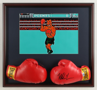 Mike Tyson Signed Custom Framed Everlast Boxing Glove Display with Nintendo Photo (Tyson) at PristineAuction.com