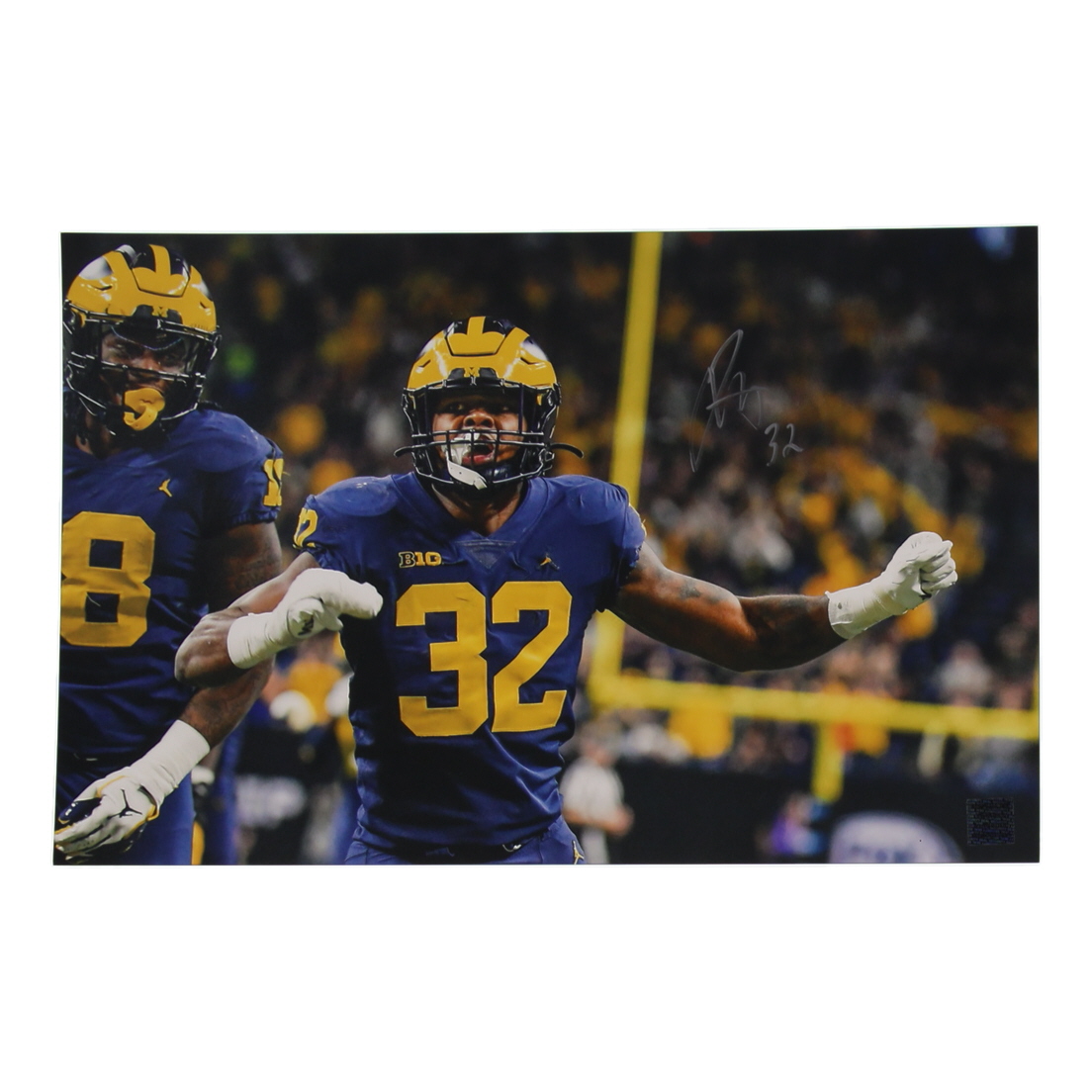 Jaylen Harrell Signed Michigan Wolverines 11x17 Photo (Playball Ink) at PristineAuction.com Jaylen Harrell Signed Michigan Wolverines 11x17 Photo (Playball Ink) at PristineAuction.com