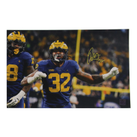 Jaylen Harrell Signed Michigan Wolverines 11x17 Photo (Playball Ink) at PristineAuction.com