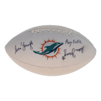 Sean Young Twice-Signed Dolphins Logo Football Inscribed "Ray Finkle" (Fanatics) at PristineAuction.com