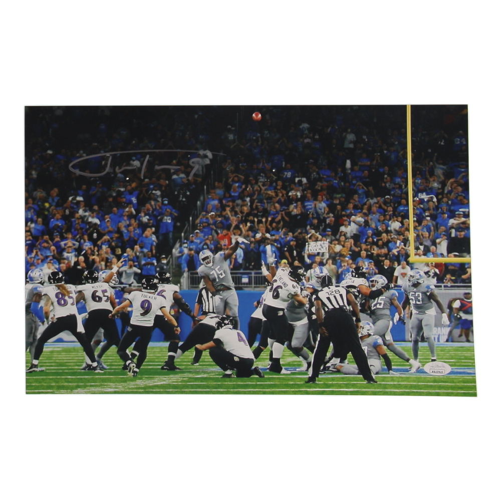 Justin Tucker Signed Ravens 11x17 Photo (JSA) at PristineAuction.com
