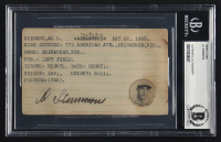 Al Simmons Signed Vintage 3x5 Index Card (BGS) at PristineAuction.com