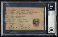 Frankie Frisch Signed Vintage 3x5 Index Card (BGS) at PristineAuction.com