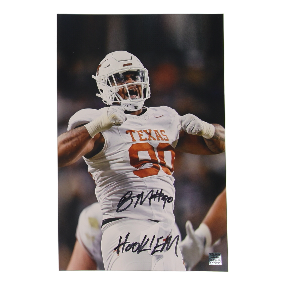 Byron Murphy Jr. Signed Texas Longhorns 11x17 Photo Inscribed "Hook 'Em" (Playball Ink) at PristineAuction.com Byron Murphy Jr. Signed Texas Longhorns 11x17 Photo Inscribed "Hook 'Em" (Playball Ink) at PristineAuction.com