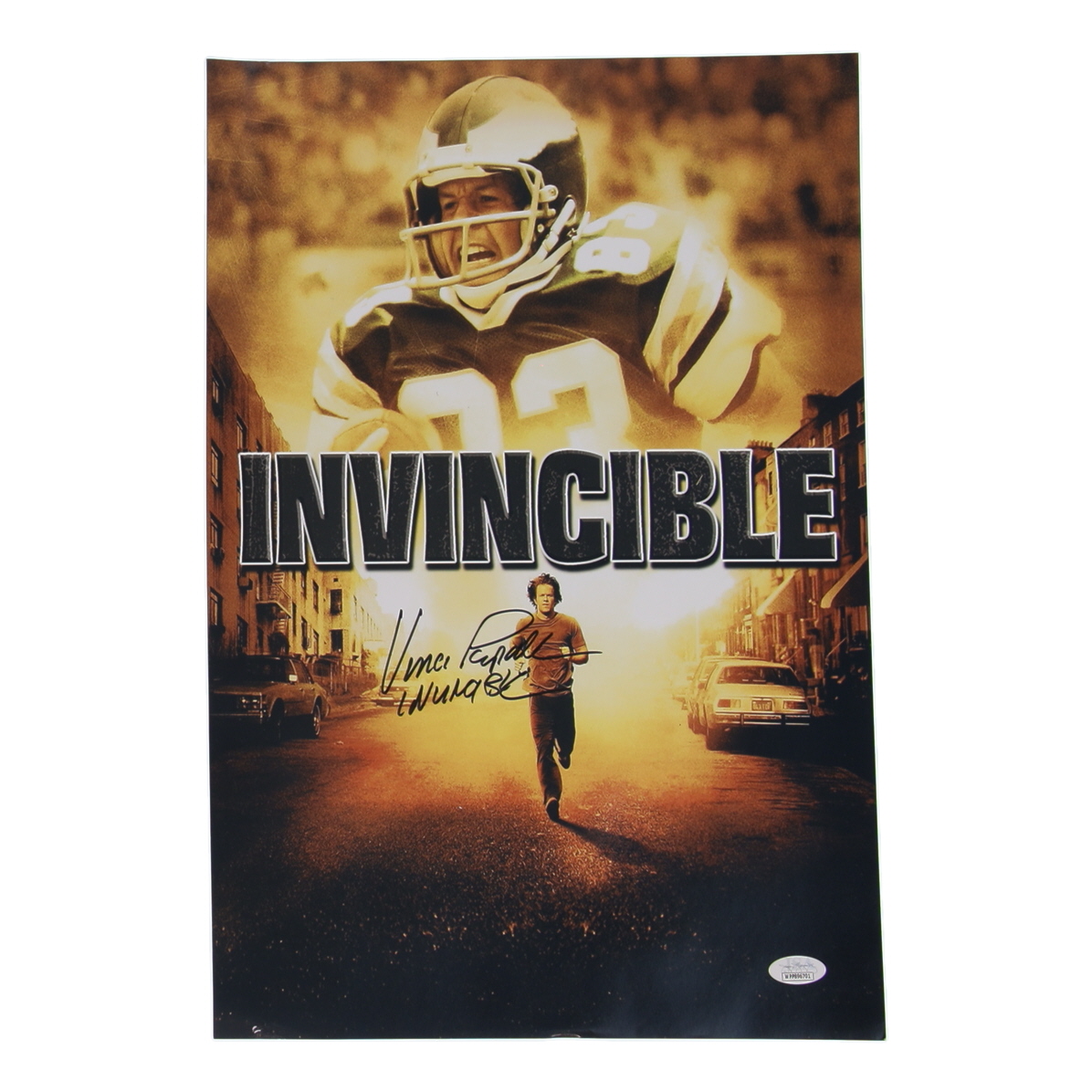 Vince Papale Signed "Invincible" 12x18 Photo Inscribed "Invincible" (JSA) at PristineAuction.com Vince Papale Signed "Invincible" 12x18 Photo Inscribed "Invincible" (JSA) at PristineAuction.com