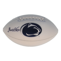 Nick Singleton Signed Penn State Nittany Lions Logo Football (Fanatics) at PristineAuction.com