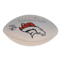 Bo Nix Signed Broncos Logo Football (Fanatics) at PristineAuction.com