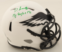 DeVonta Smith Signed Eagles Lunar Eclipse Alternate Speed Mini Helmet Inscribed "Fly Eagles Fly" (Beckett) at PristineAuction.com